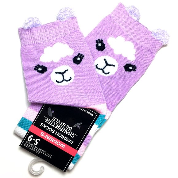 Accessories - *3/$15* Fun Llama Socks with Pom Pom Ears